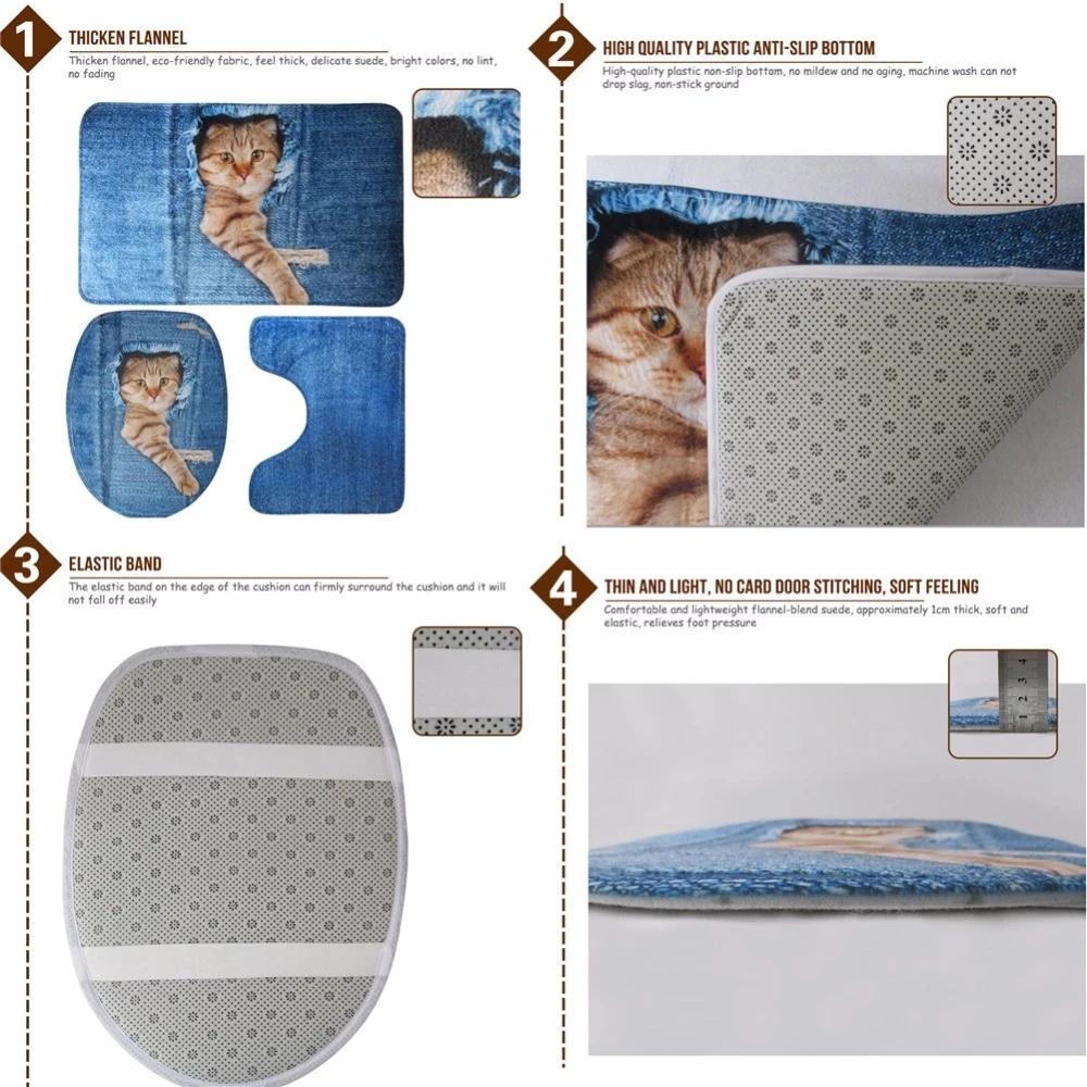 TOADDMOS тропический коврик Monstera для ванной комнаты нескользящий подставка + крышка