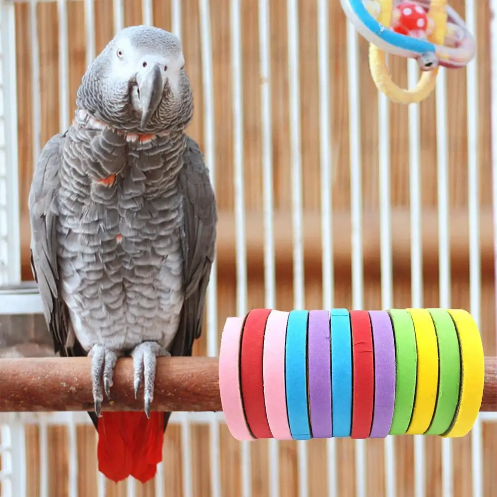 

12Pcs Parrot Biting Circle Bite-resistant Entertainment Paper Creative Bird Toy Pet Parrot Toy Small Pets Accessories