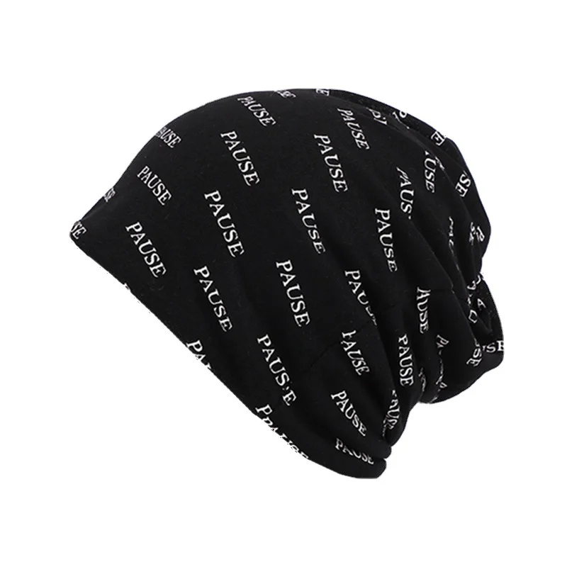 

COKK Hat Women Thin Beanie Summer Autumn Breathable Cotton Turban Hat Female Headband Bonnet Letter Pattern Fashion Gorro New