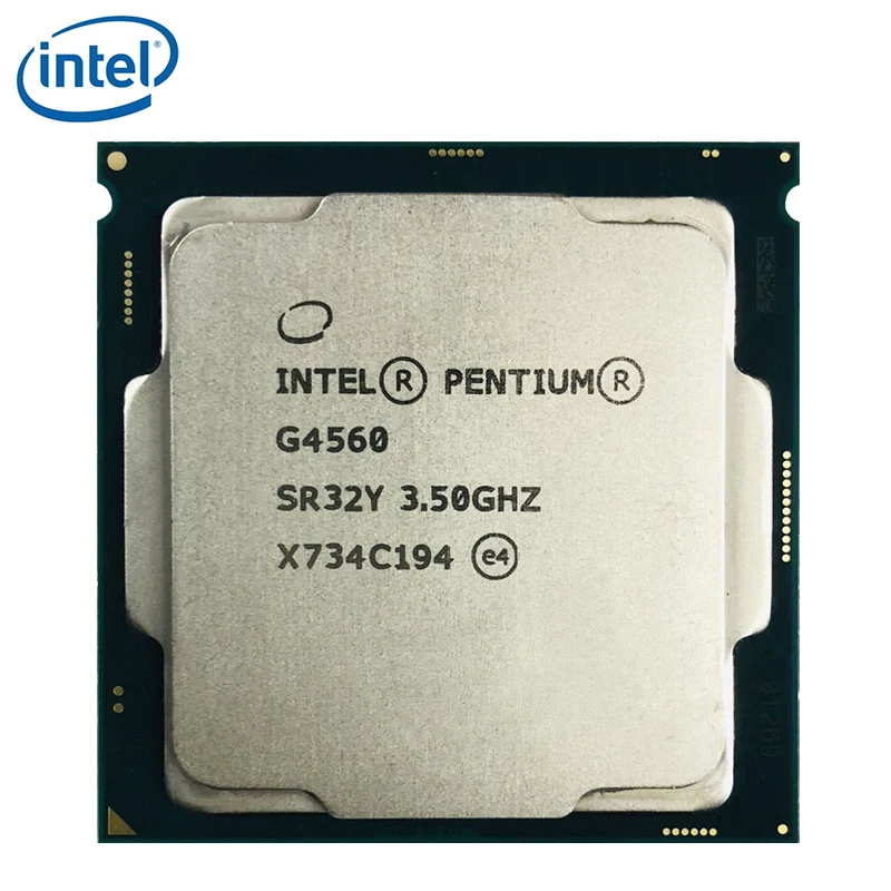 Процессор Intel Pentium G4560 3 Мб кэш памяти 5 ГГц 54 Вт LGA 1151 двухъядерный процессор для