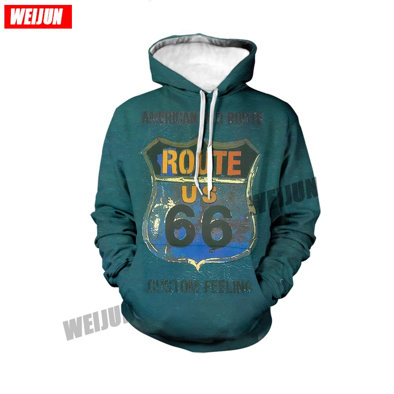 

Spring/Summer 2021 3D Hoodie Sweatshirt Men's Street Style 66 Digital Casual Hoodie Print Hip-Hop Wear