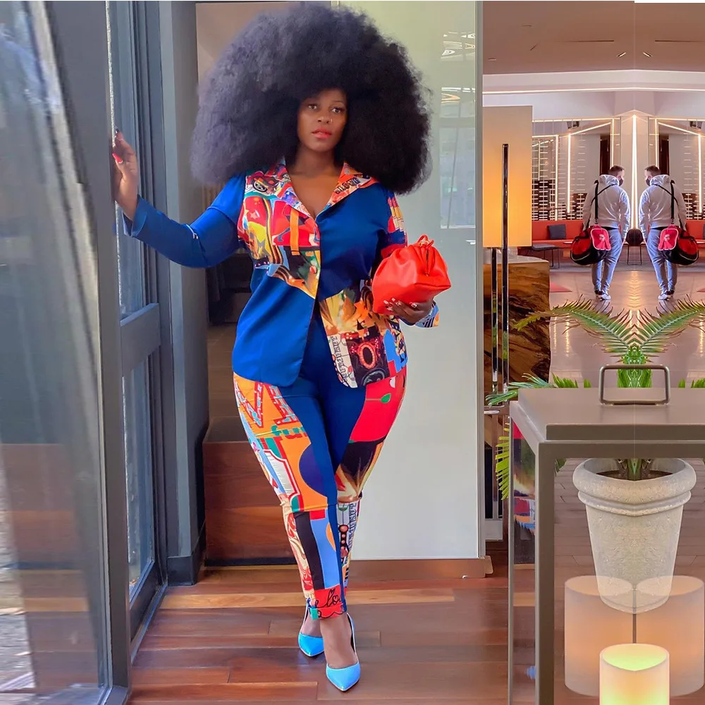 Осенний Женский комплект из двух предметов модная Повседневная рубашка с