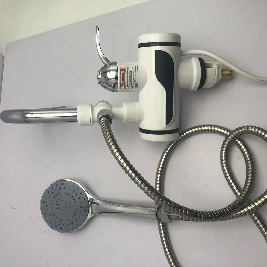 

Temperature Display Instant Hot Water Tap Digital Electric Faucet Tankless Kitchen Instant Hot Faucet Water Heater with Shower