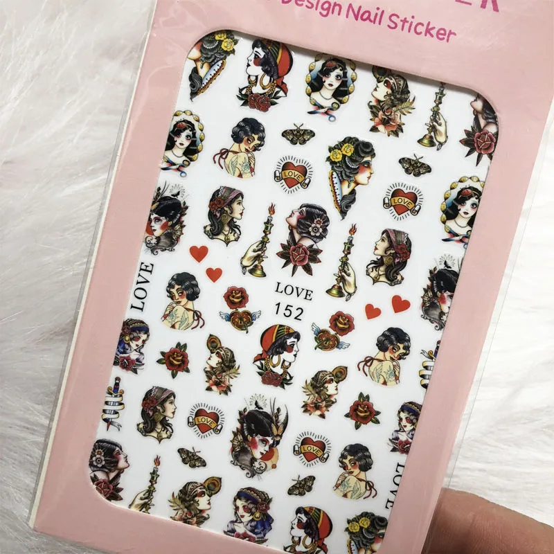 1 шт. черный дракон змея цветок 3D клей на тыльную сторону наклейка для ногтевого