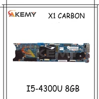akemy new laptop motherboard for lenovo for thinkpad x1 carbon i5 4300u 8gb mainboard 00hn767 12298 2 48 4ly06 021 ddr3