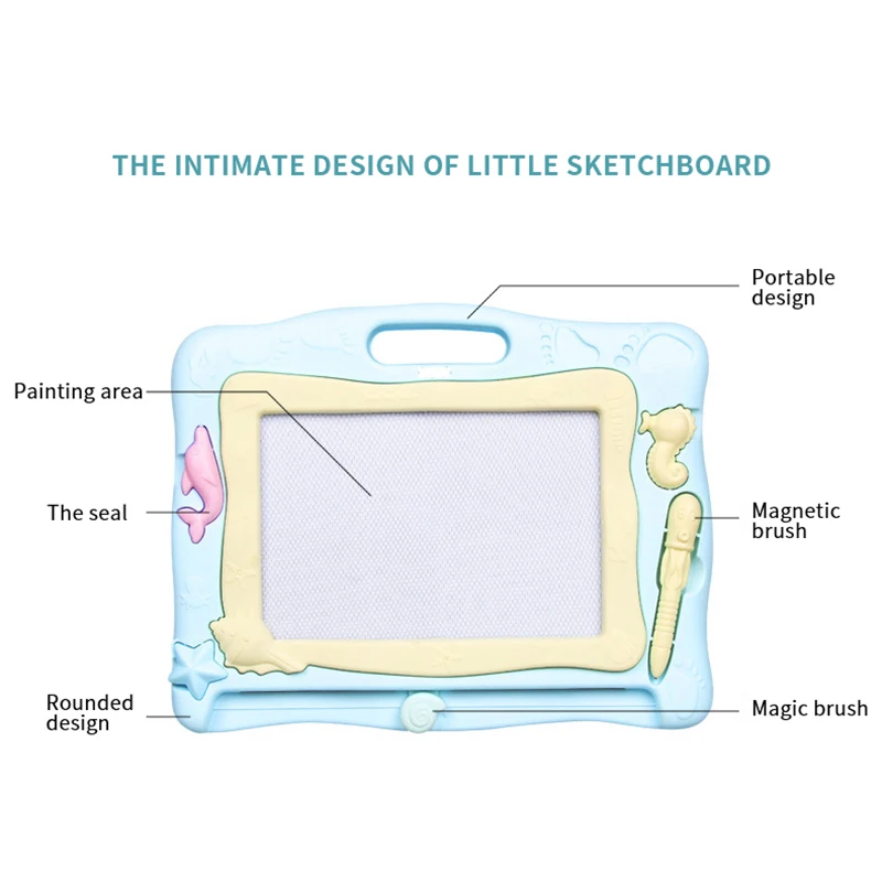 Доска для рисования с игрушками настольная детская цветная доска граффити