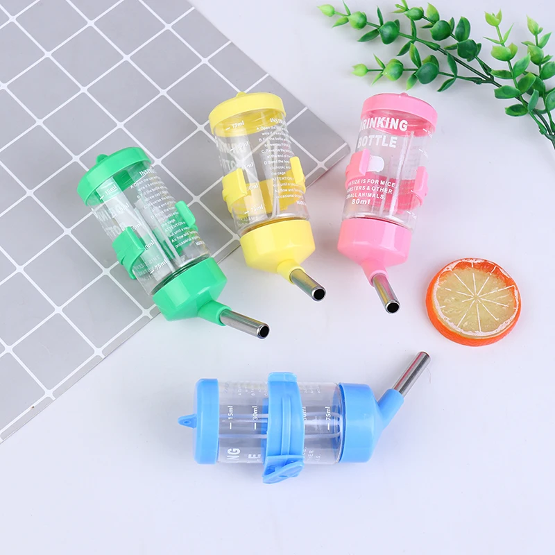 

1Pcs Plastic Hamster Drinker Water Bottle Dispenser Feeder Hanging Squirrel Rabbit Drinking Head distributeur eau lapin