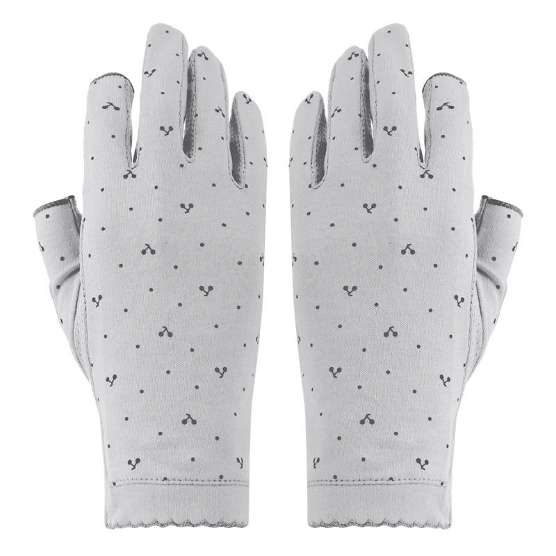 

Anti-slip Breathable Gloves Cotton Cycling Driving Gloves Fingerless Gloves Spring Summer Stretch Sunscreen Half Finger