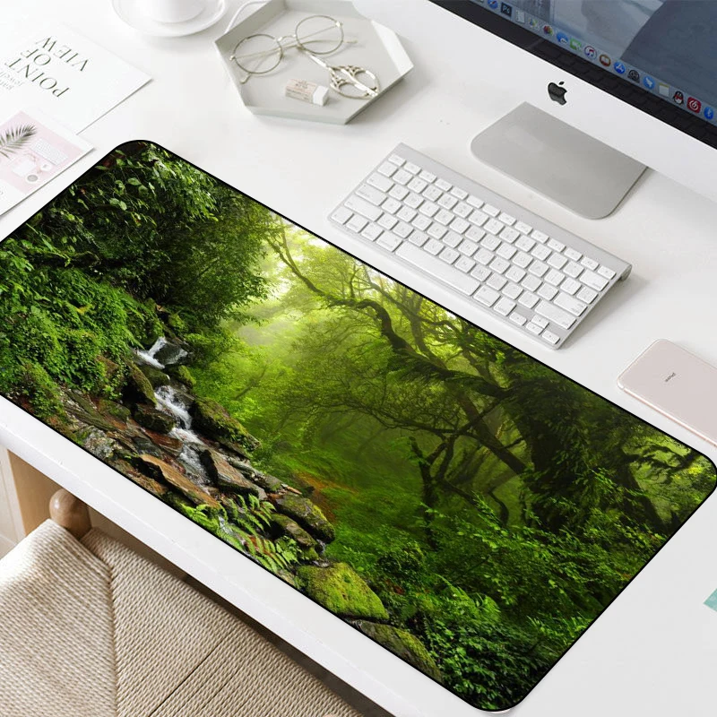

MRGLZY Beautiful Scenery Mouse Pad Custom Green Eye Protection Forest Landscape Grassland Computer Keyboard Custom Gaming E Pad
