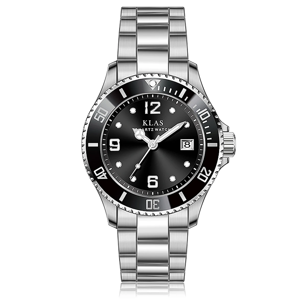 Anti-reflective flat glass coated quartz men's watch men's fashion watch men's watch Klas brand