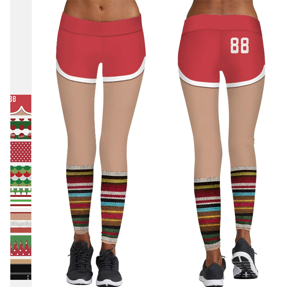 

New Christmas leggings push up leggings sports women fitness running yoga pants energy seamless leggings gym girl leggings