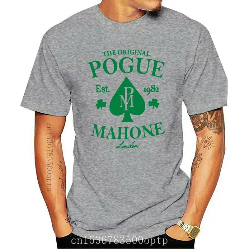 

Men t shirt The Pogues Pogue Mahone Original Est. Band Logo Summer Black t-shirt women