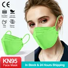 Маска kn95 ffp2mask, ffpp2 ce, эффективная защита kn95, маска ffpp2, маска fpp2, гомологическая зеленая, 10-100 шт.
