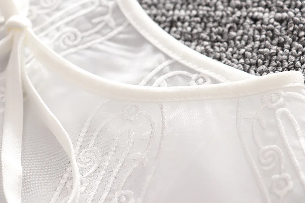 Linbaiway облакообразный воротник на плечо для женщин с цветочной вышивкой ложный