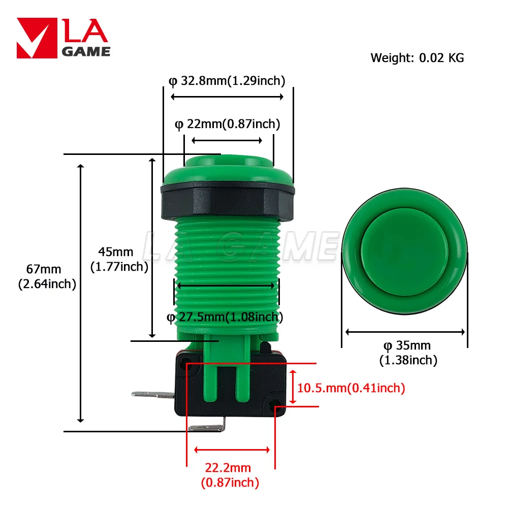 Аркадные кнопки happ типа 28 мм 6 шт. с микропереключателем коробка pandora набор для