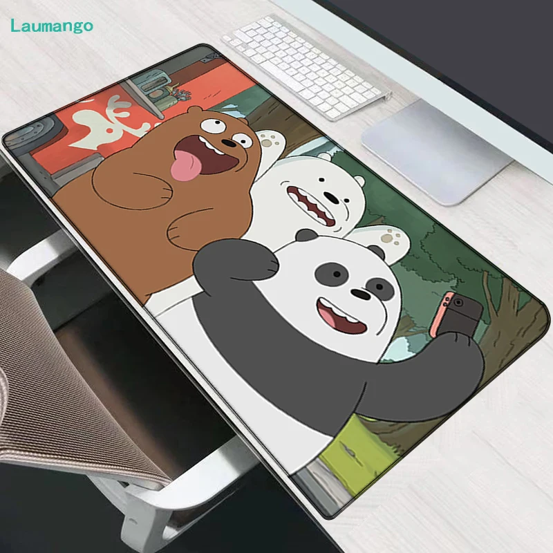 

Cute Three Bear Large Game Pad Mouse Table Pads Mause Pad Anime Mousepad Yugioh Playmat Stitch Desktop Table Mat Gaming Computer