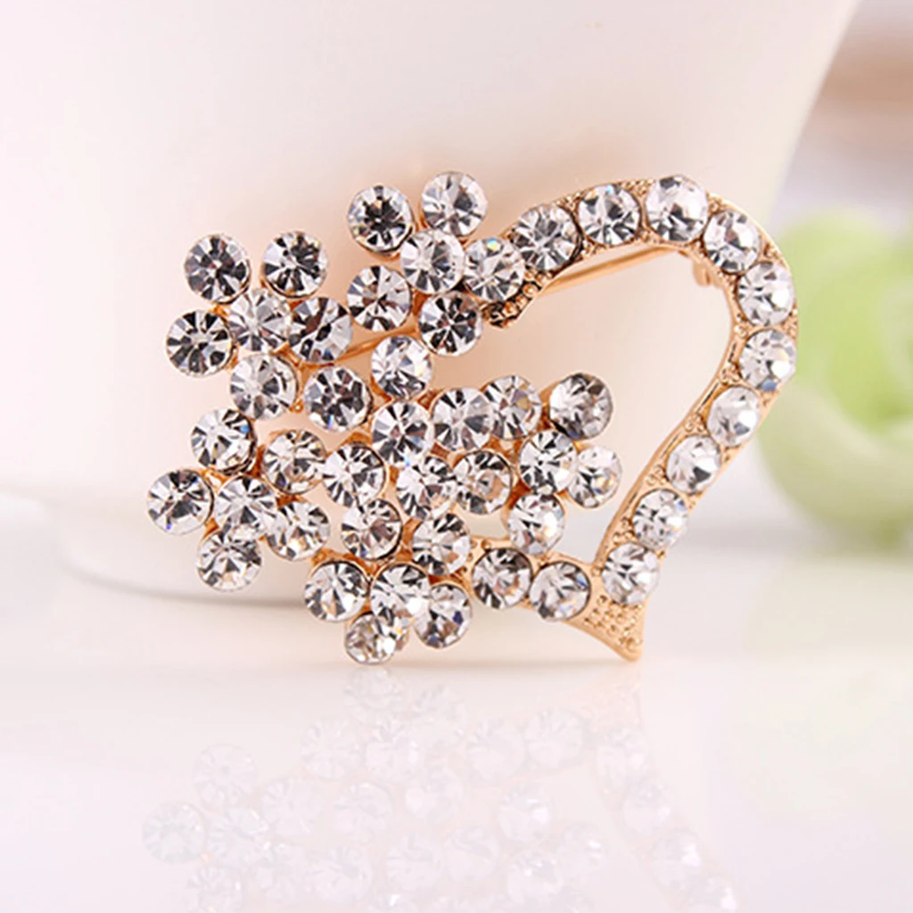Кристальная брошь в форме сердца рождественские подарки подарок для вашей