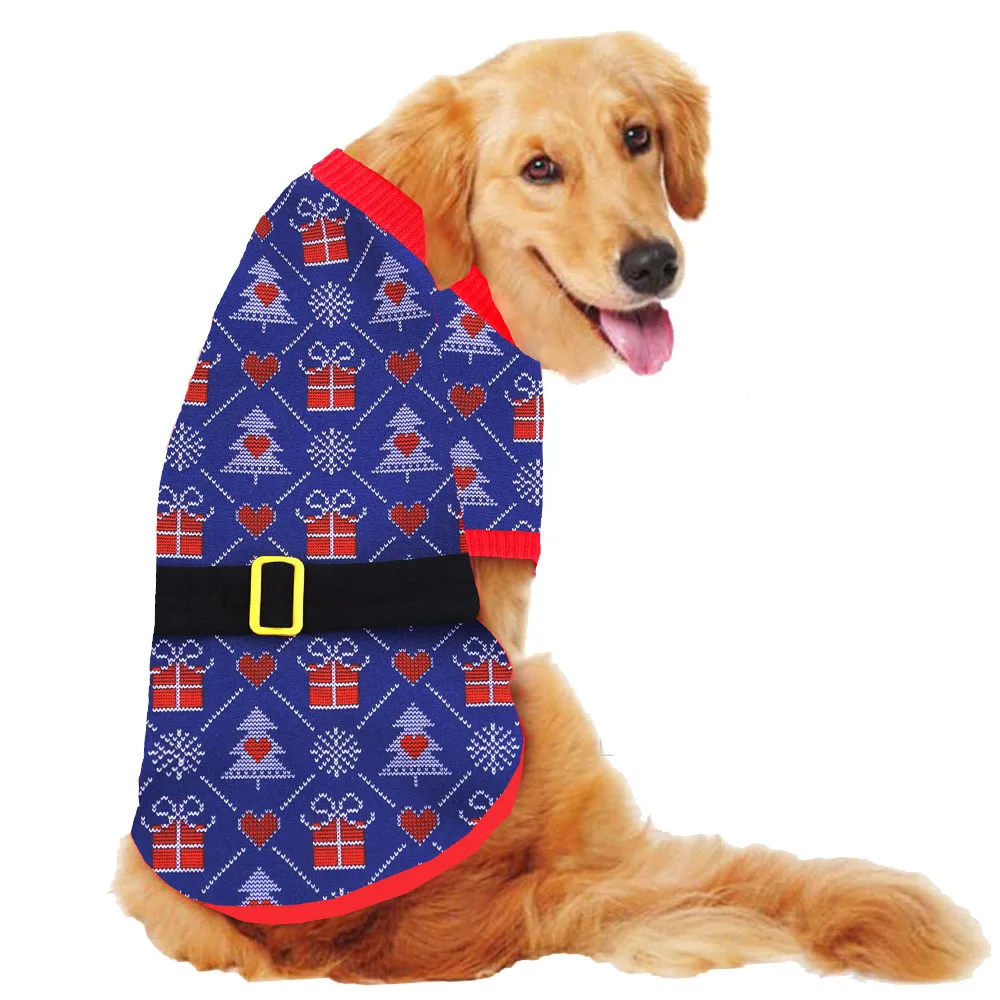 Толстовки для собак костюм больших Рождественская одежда домашних животных