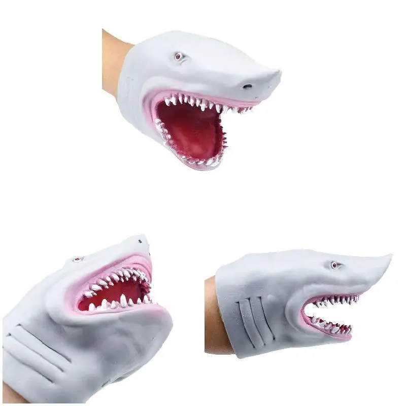 

Shark Hand Puppet for Story TPR Animal Head Gloves Kids Toys Gift AN88