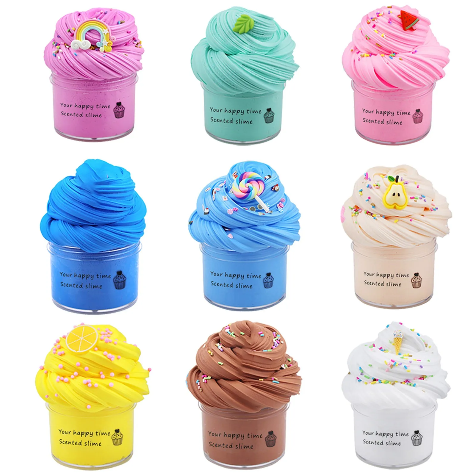 

2021 DIY Slime Supplies Fruit Kit Cloud Slime Aromatherapy Pressure Children Slime To Fluffy Slime Supplies Toys Soft Clay