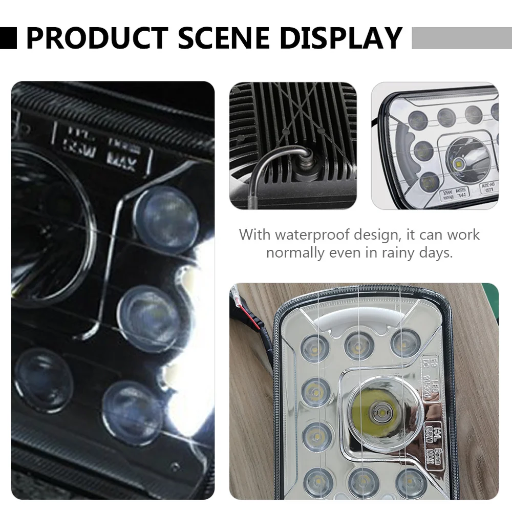 

1Pc 7 Inches Square LED Headlight Useful SUV Headlamp Vehicle Accessory