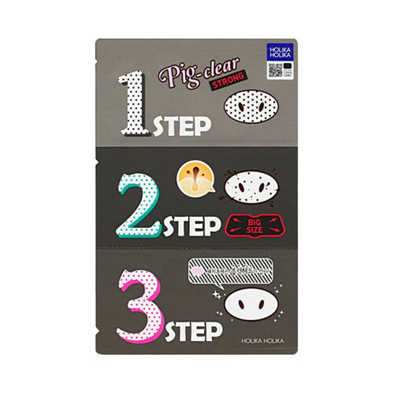 HOLIKA Pig Clear Black Head 3 шага # лицевая маска для удаления угрей очищающий крем прыщей