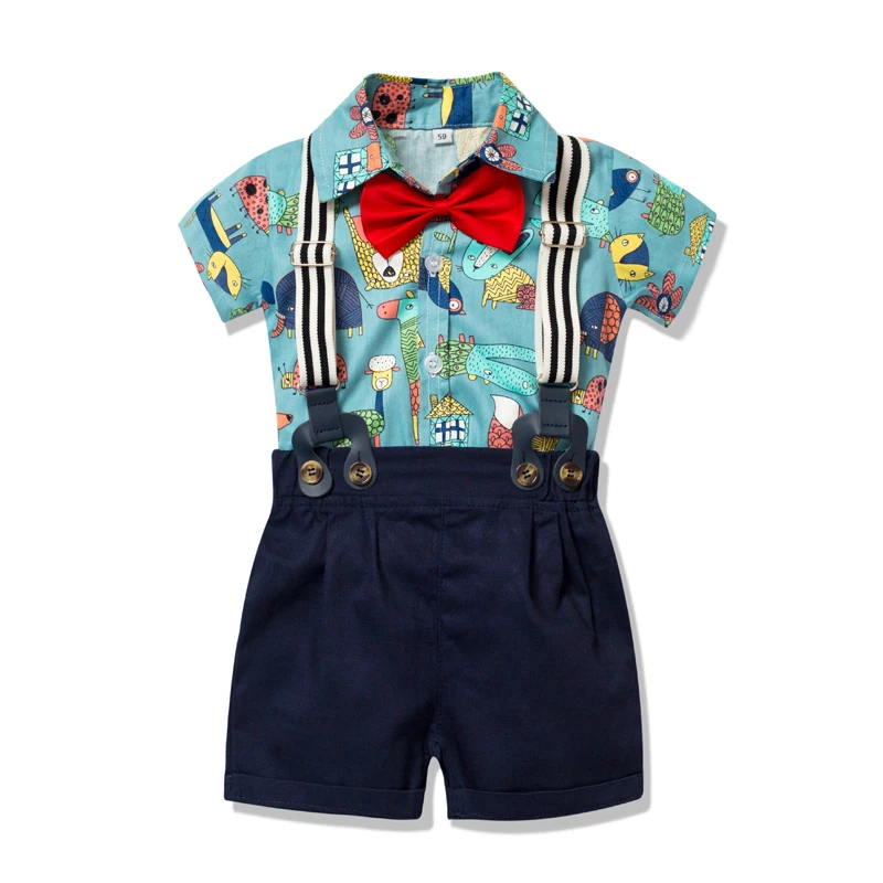 

Toddler Boy Clothes Baby Newborn Children Rompers Suit Cute Short-sleeves Boys Outfits My First Birthday Gift 3 9 12 24 Months