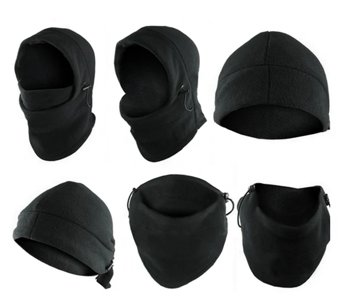 

Hat Men High Quality Fashion 6 in 1 Neck Balaclava Winter Face Hat Fleece Hood Ski Mask Warm Helmet Hat Men Motorcycle Mask #YL5