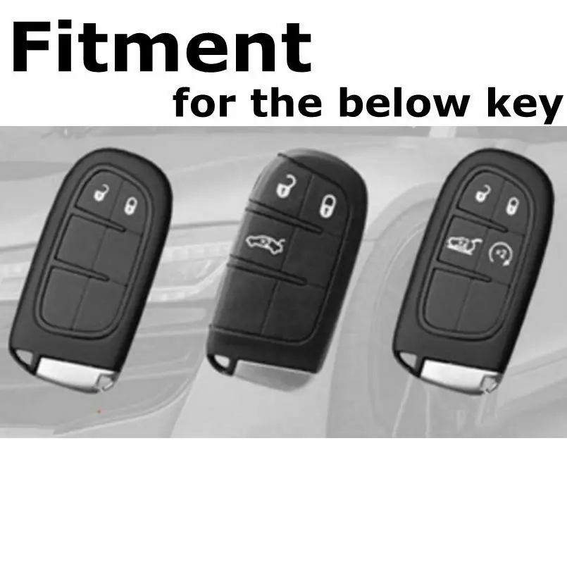 

Carbon Fiber Keyless Remote Fob Key Case Cover For Jeep Dodge Cherokee Renegade