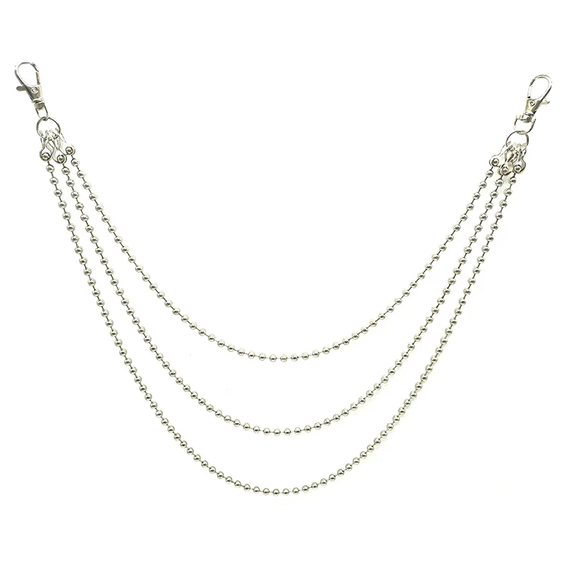 Женские брюки кошелек пояс-цепочка хип хоп уличный панк джинсы с шариками