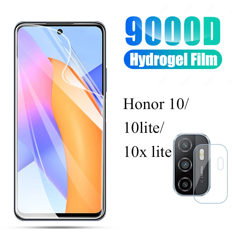 Гидрогелевая защитная пленка 2 в 1 для huawei honor 10x lite 10 9000D не стекло объектива камеры
