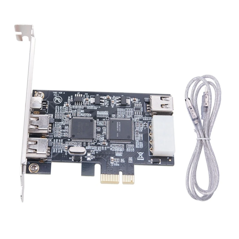 

Плата расширения PCIe 3 порта 1394A Firewire PCI Express для адаптера IEEE 1394, Прямая поставка