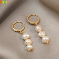 kshmir natural pearl earrings with female retro earring and refined french feminine baroque earring jewelry gift 2021