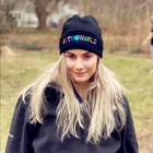 Вязаная шапка Скотт ASTROWORLD Beanie, лыжная теплая зимняя шапка с вышивкой Astroworld унисекс, шапочки и облегающие шапки Тревиса Скотта