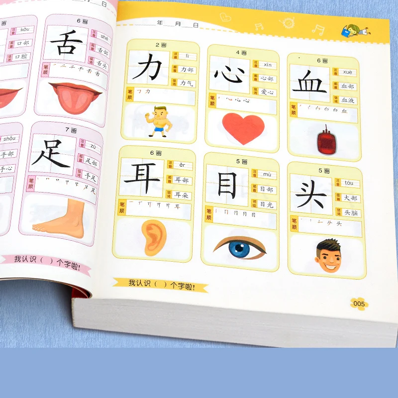 Look At The Picture Literacy Book Children Learn Chinese Characters Notes Pinyin Version Enlightenment Early Education Card Book