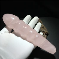 natural pink crystal quartz girl massage stick for healing