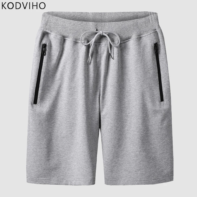 Летние однотонные шорты мужские повседневные хлопковые джоггеры черные