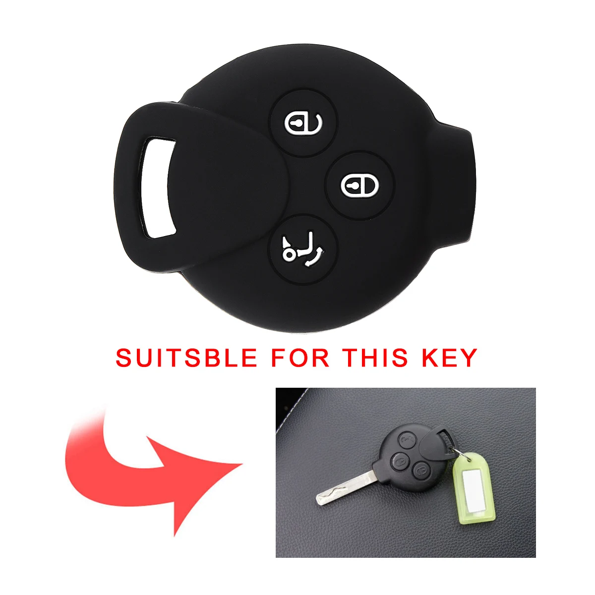 Новые 3 кнопки силиконовый прямой Панель ключа автомобиля чехол протектор