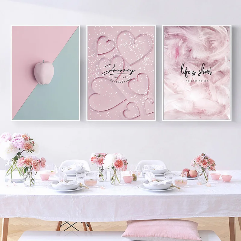 Картина NordicStyle с принтом золотистого розового и серебристого цвета постер на