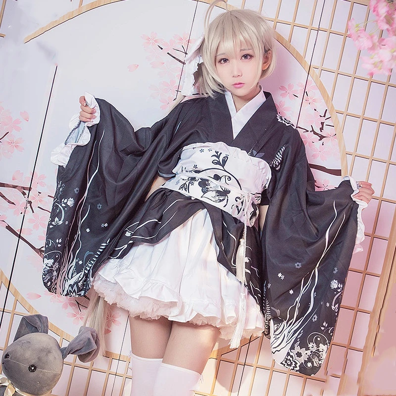 

New Anime Yosuga no Sora Cosplay Costume Kasugano Sora Kimono Dress Carnival Halloween Party Costumes for Women