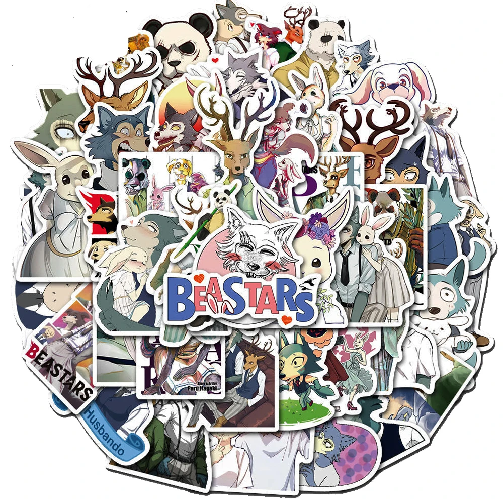 

10/30/50PCS BEASTARS Anime Decal Stickers Aesthetic Laptop Luggage Water Bottle Waterproof Graffiti Decal Sticker Packs Kid Toy