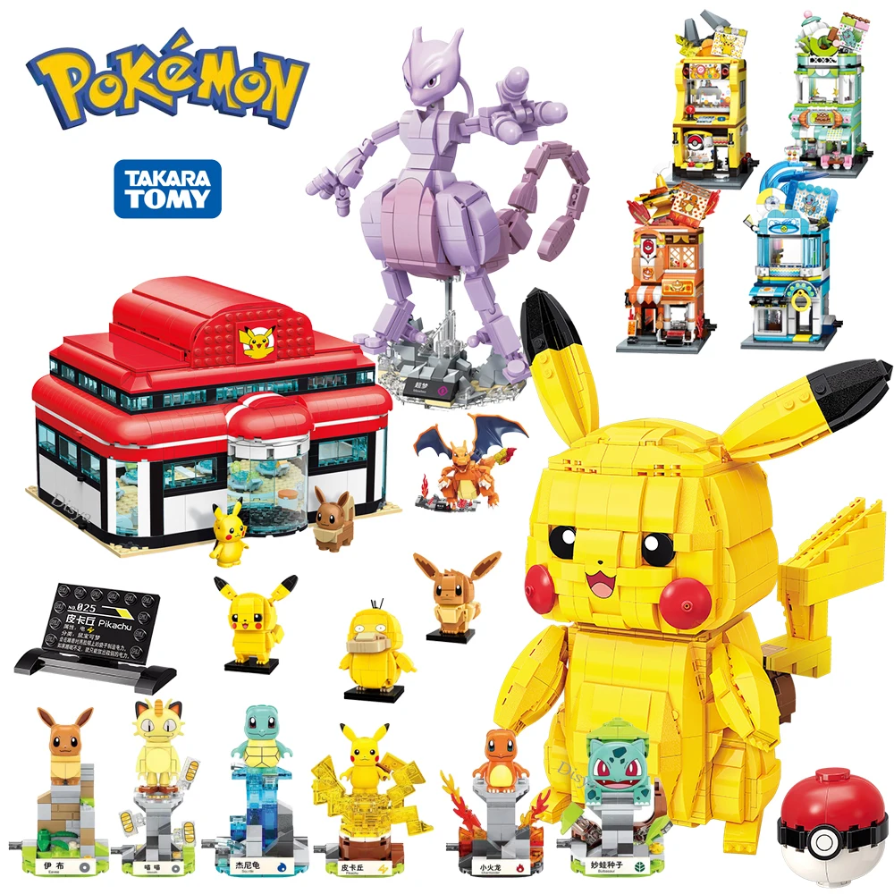 Конструктор Покемон из аниме Идеи мультфильмов Charizard pikachu Сквиртл Бульбазавр