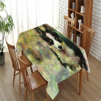 dog pattern tablecloth waterproof heat insulation living room table mat restaurant tablecloth wedding party