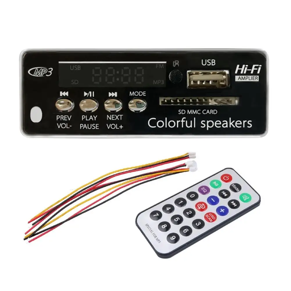 

Car Bluetooth USB Hands-free Remote Control Integrated MP3 Decoder Board Module