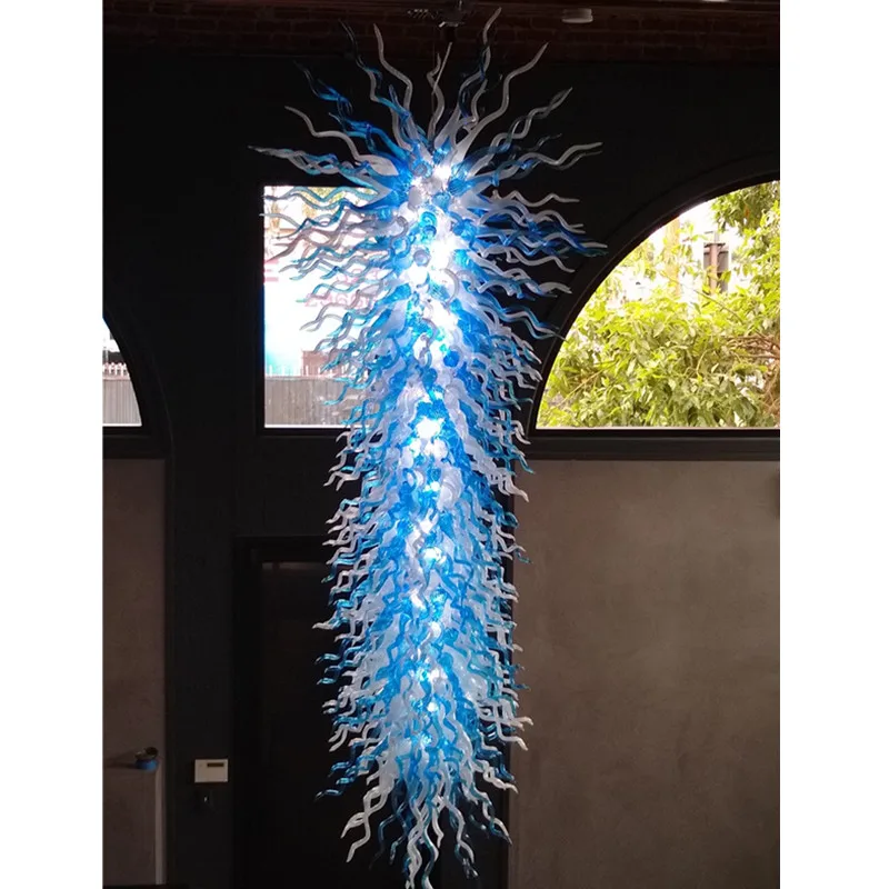 

Manufacturer Blue 100% Hand Blown Glass Customized Art Chandelier Lightings