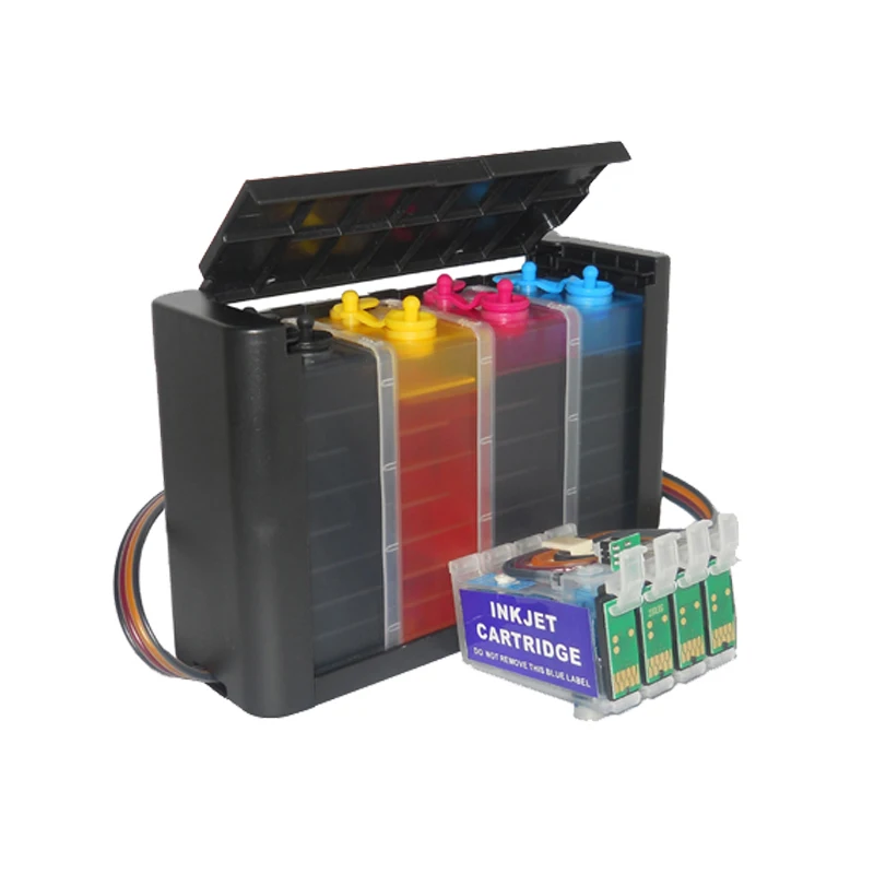 Universal 4Color Continuous Ink Supply System CISS kit with full accessaries bulk ink tank for EPSON XP-202 XP202 XP-302 Printer |