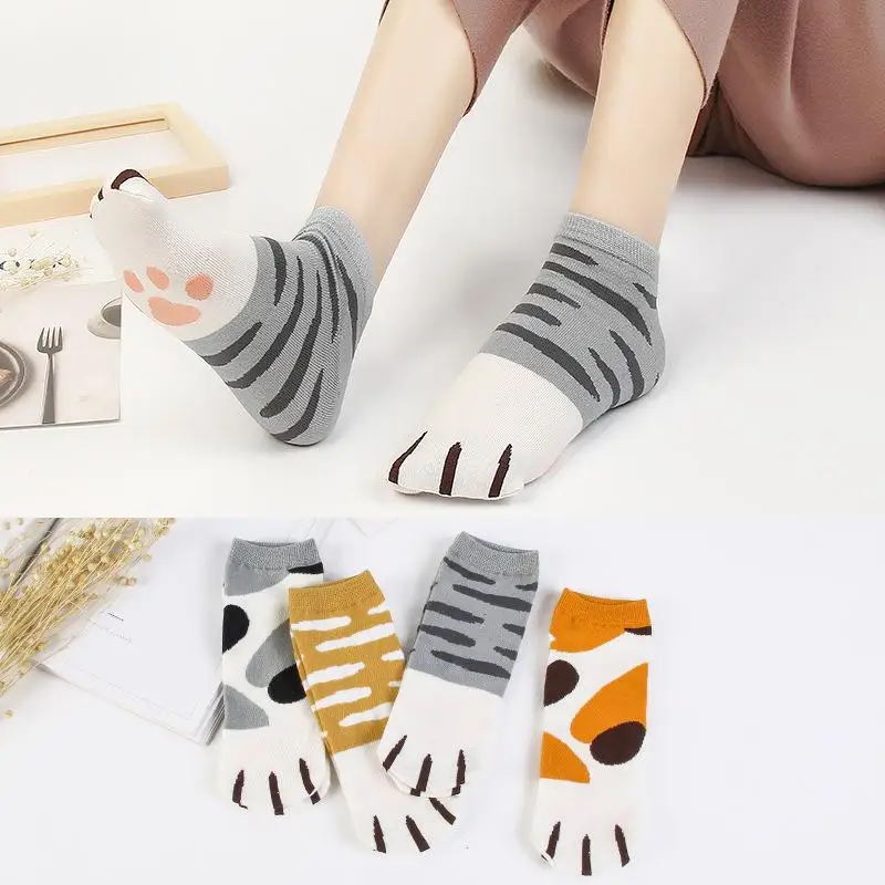 

Fashion Kawaii Cotton Socks Cute Cats Kitty Claws Ankle Short Socks For Lady Girls Summer Spring Cartoon Funny Paw Socks Women