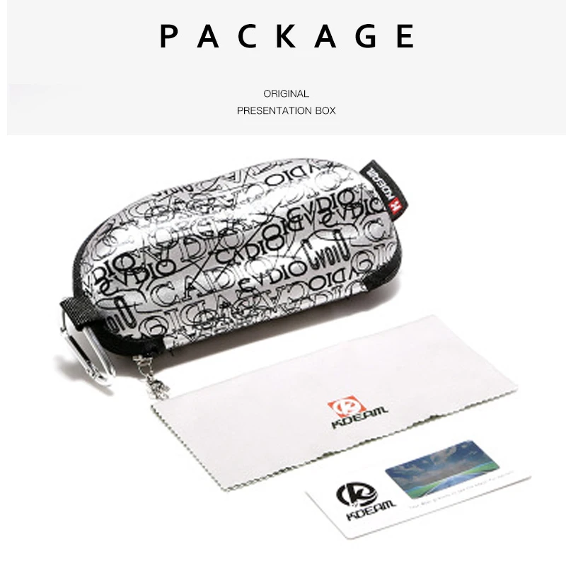 Мужские и женские солнцезащитные очки KDEAM поляризационные большого размера