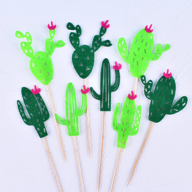 Милый Топпер для торта AQ с мультяшным тропическим КАКТУСОМ детское украшение на