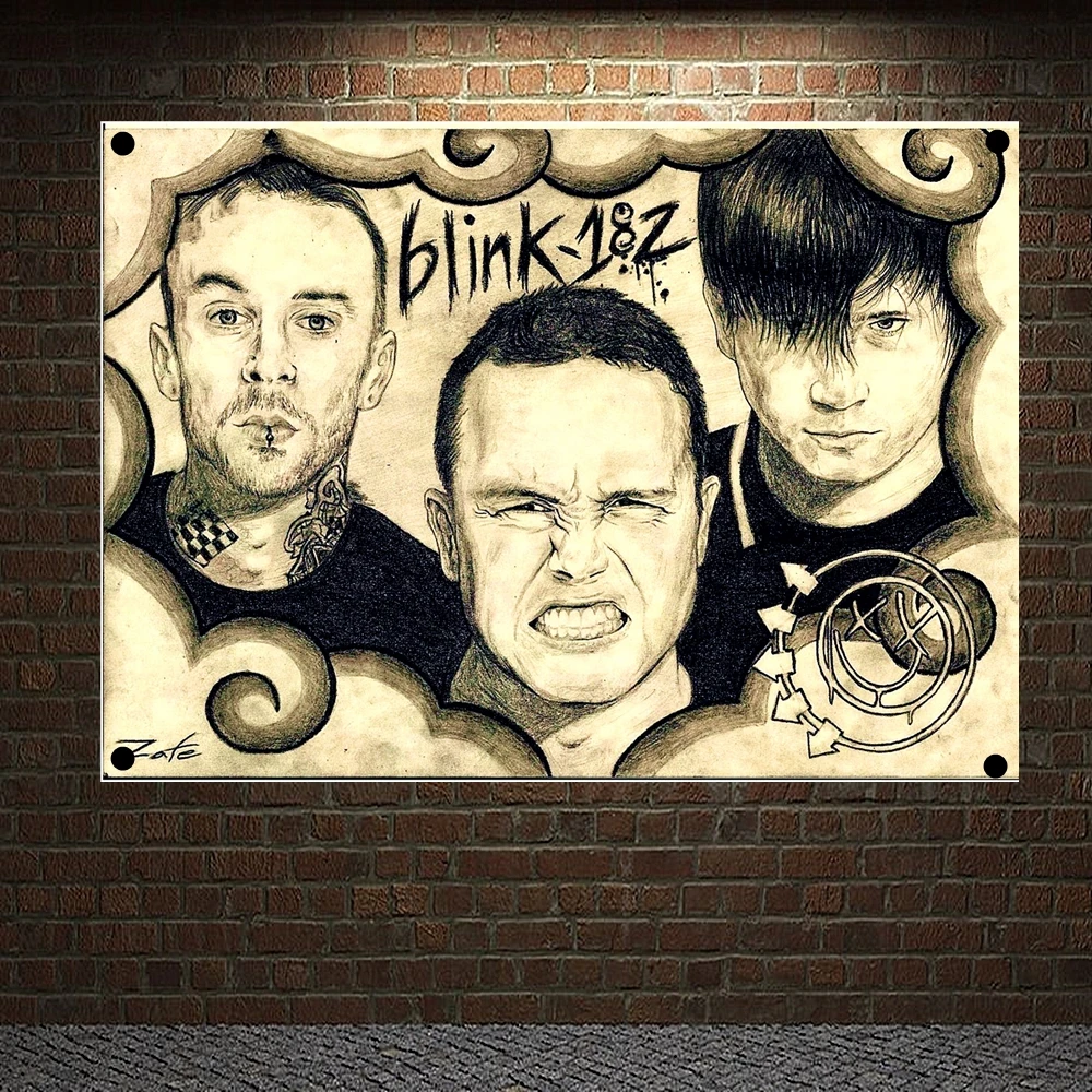 

Rock Band Posters Banners & Flags Hip hop\Jazz\Reggae\Heavy Metal Music Poster Tapestry Hanging Painting Background Decor Cloth